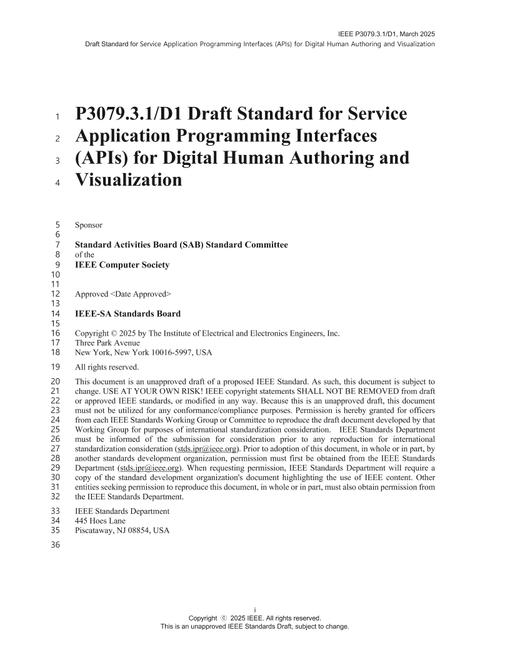 IEEE P3079.3.1:2025