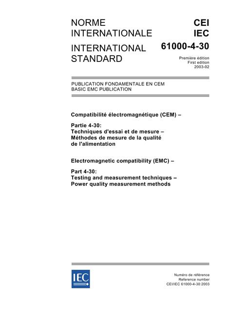 IEC 61000-4-30 Ed. 1.0 b:2003