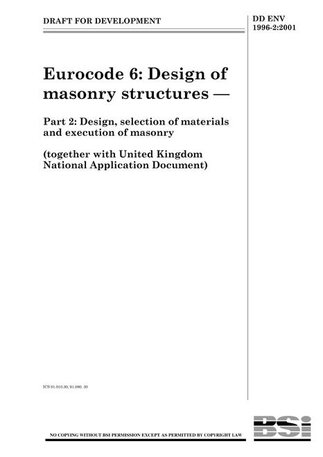 BS DD ENV 1996-2:2001