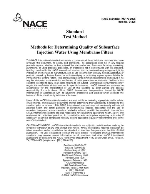 NACE TM0173-2005