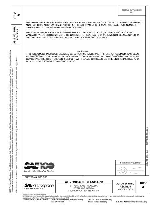 SAE AS121501A
