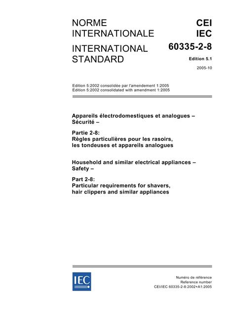 IEC 60335-2-8 Ed. 5.1 b:2005
