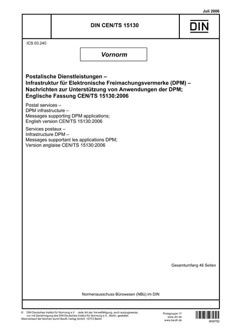 DIN CEN/TS 15130