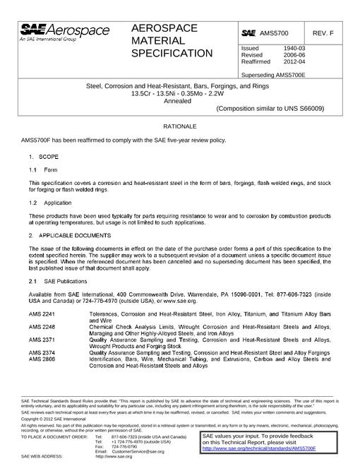 SAE AMS5700F