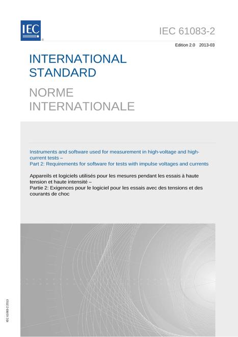 IEC 61083-2 Ed. 2.0 b:2013