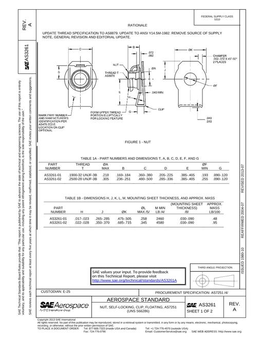 SAE AS3261A