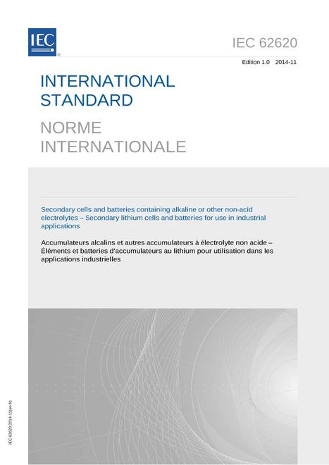 IEC 62620 Ed. 1.0 b:2014