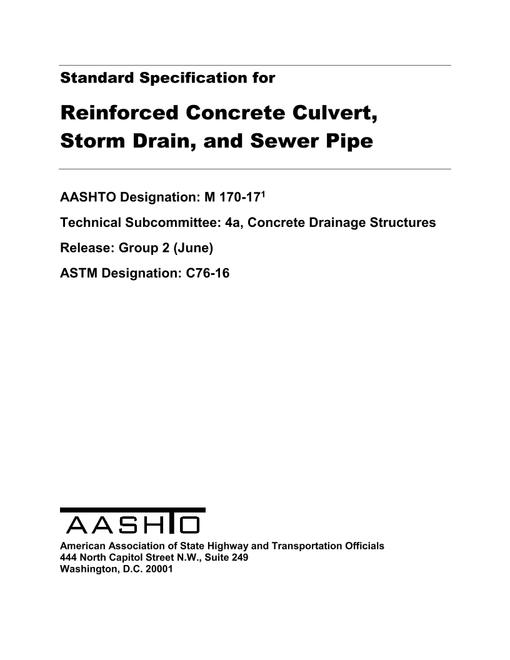 AASHTO M 170-17