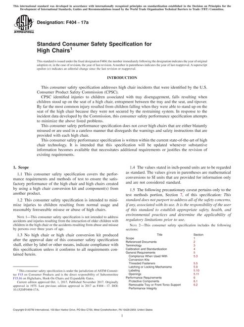 ASTM F404-17a