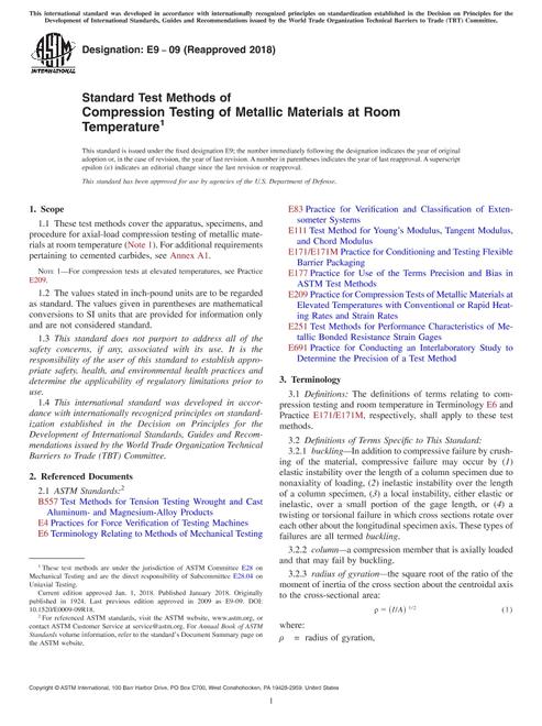 ASTM E9-09(2018)