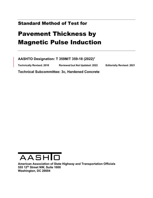 AASHTO T 359M/T 359-18 (2022)