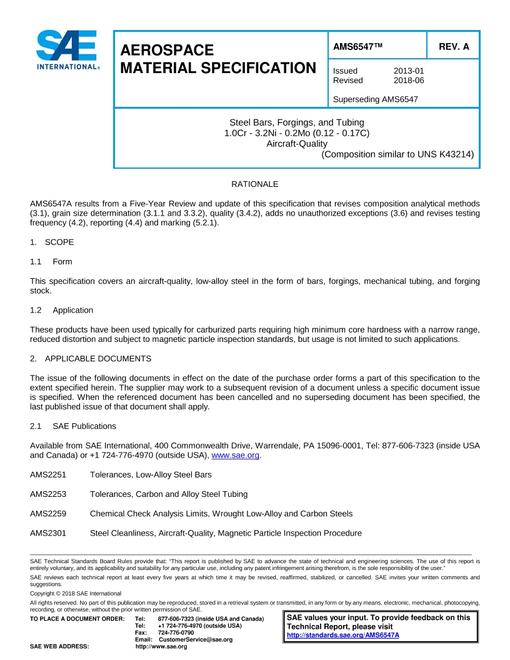 SAE AMS6547A