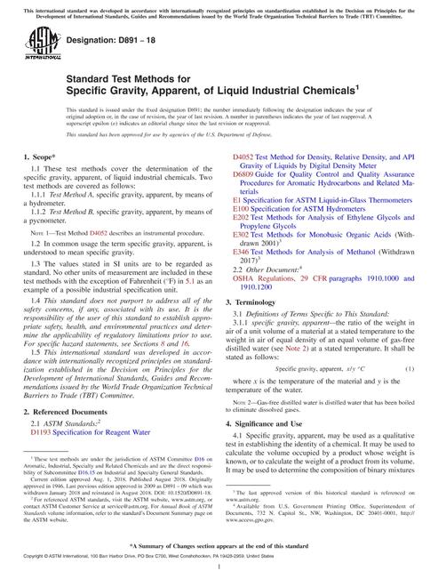 ASTM D891-18