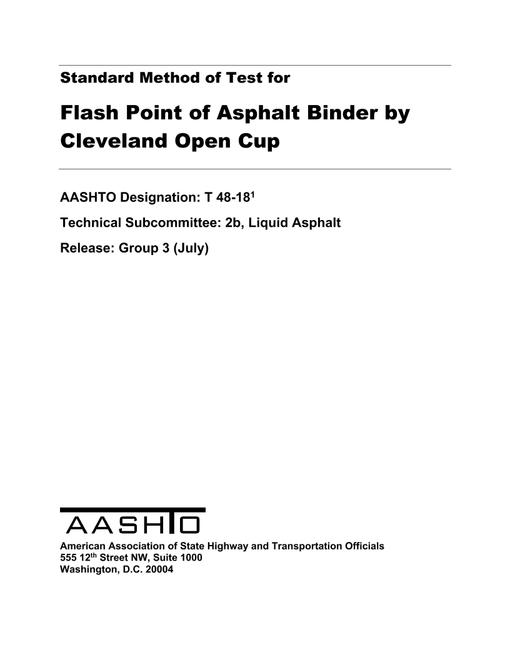 AASHTO T 48-18