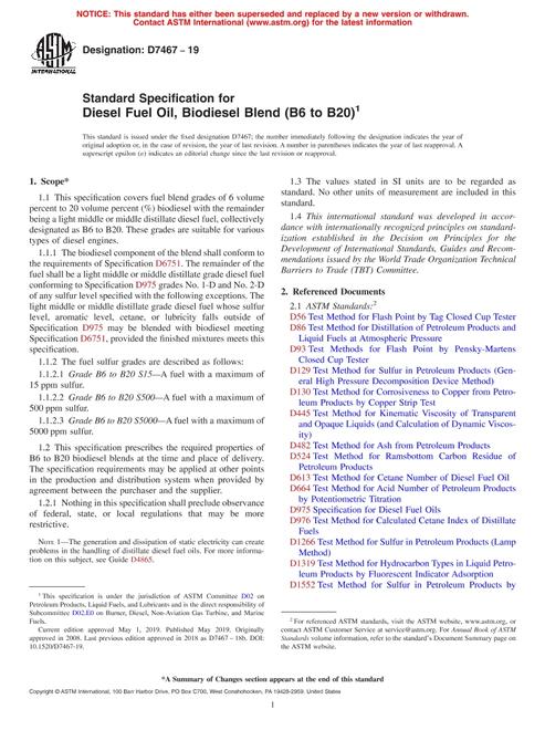 ASTM D7467-19