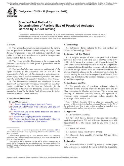 ASTM D5158-98(2019)