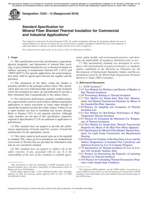 ASTM C553-13(2019)