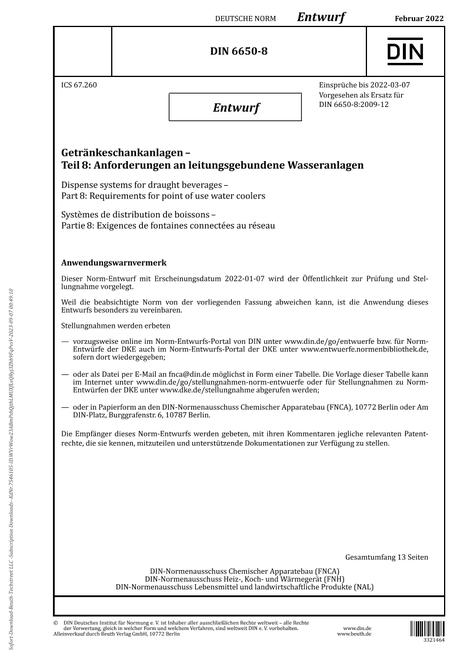 DIN 6650-8 - DRAFT