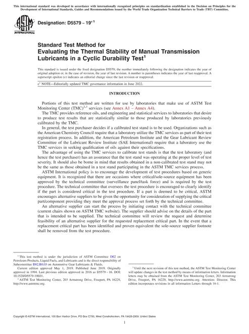 ASTM D5579-19e1