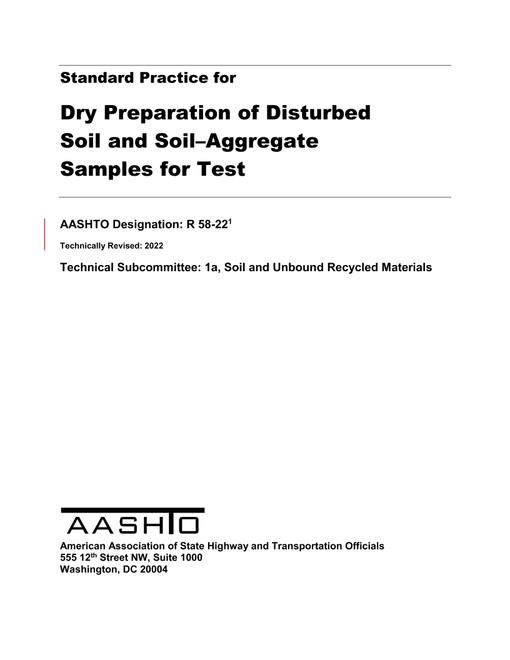 AASHTO R 58-22