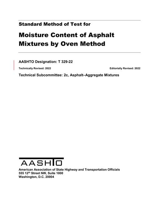 AASHTO T 329-22