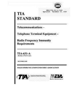TIA ANSI/TIA-631-A