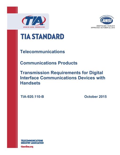 TIA ANSI/TIA-920.110-B