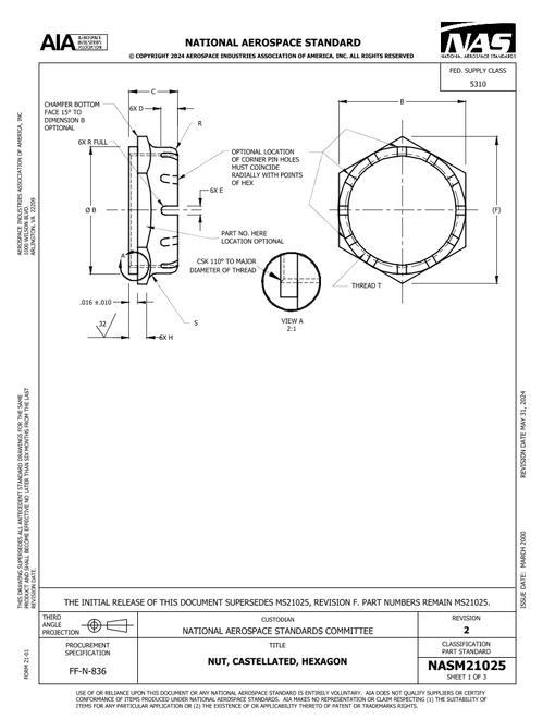 AIA NASM21025