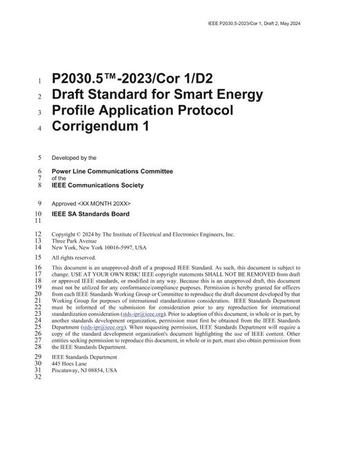 IEEE 2030.5-2023/Cor 1