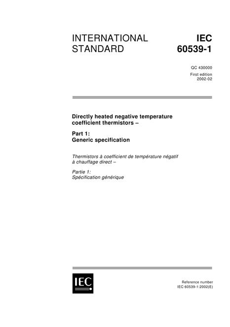IEC 60539-1 Ed. 1.0 en:2002
