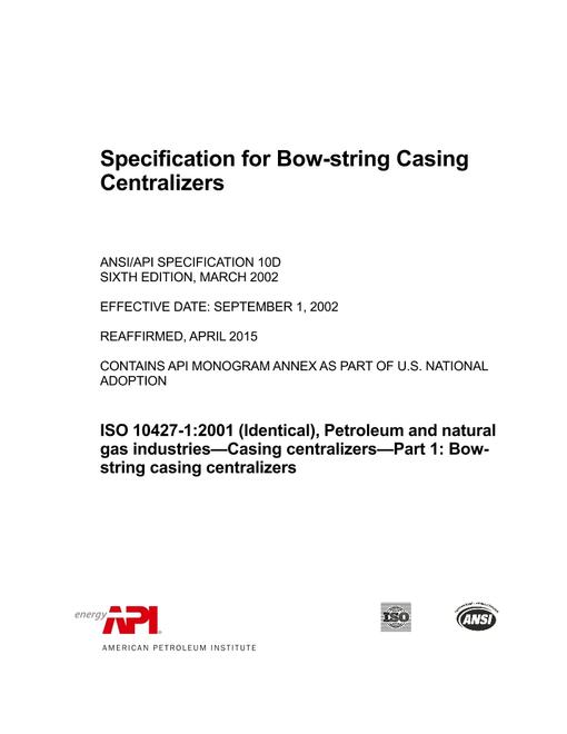API Spec 10D (R2015)
